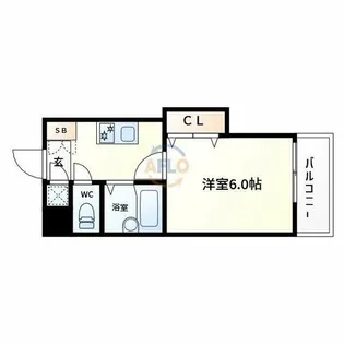 アパルト松崎【6階】の間取り