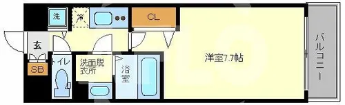 Luxe海老江Ⅱ【7階】の間取り