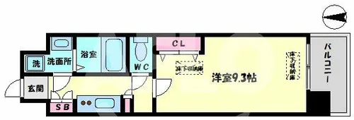 NORTH VILLAGE BIRTH PLACE【7階】の間取り