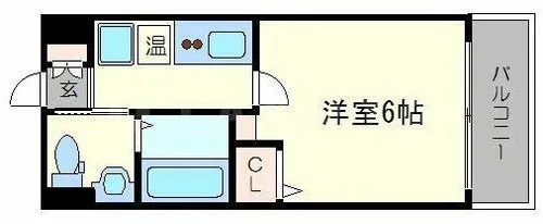 エグゼ難波南【8階】の間取り