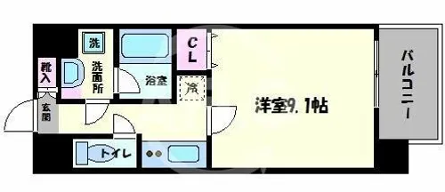 レオンコンフォート難波サウスゲート【7階】の間取り