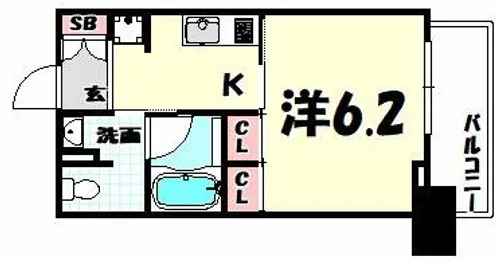 レジディア神戸元町【10階】の間取り