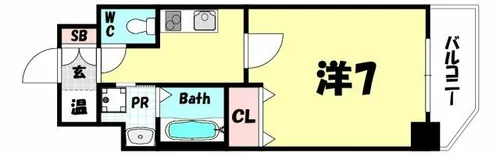 エスティ・ロアール神戸駅前【3階】の間取り