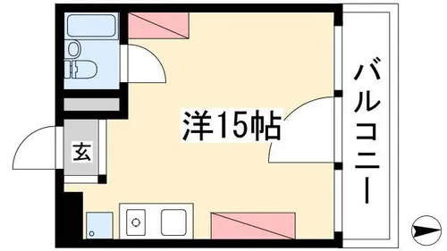 LUMiNA 広路【2A号室】の間取り