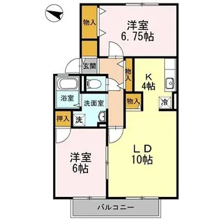 エセルディハイツ B棟【1階】の間取り