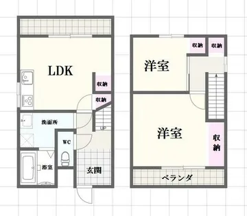兵庫県加古川市加古川町美乃利【一戸建】の間取り