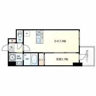 セレニテ日本橋エクラ【3階】の間取り