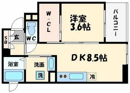 アリス・マナーガーデン谷町【8階】の間取り