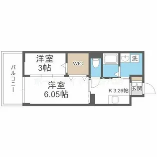 WORVE吹田江坂【3階】の間取り