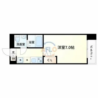 セレニテ三国プリエ【8階】の間取り