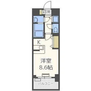 エスライズ梅田北【8階】の間取り
