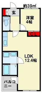 アネシス【402号室】の間取り