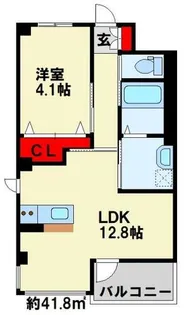 Univaly芙蓉王【206号室】の間取り