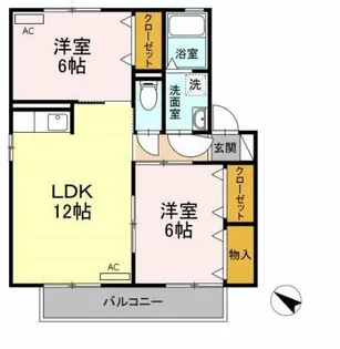 ウィル柏森【2階】の間取り