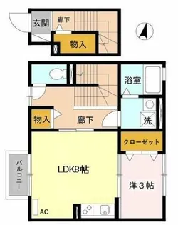 セプトクルール【202号室】の間取り