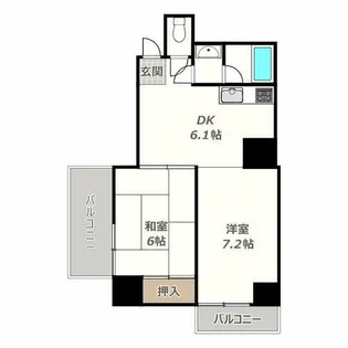 ローレルハウス北畠【405号室】の間取り
