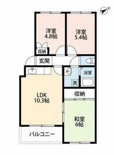 グランドハイツ富士【407号室】の間取り