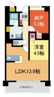 セリシール夙川苦楽園【107号室】の間取り