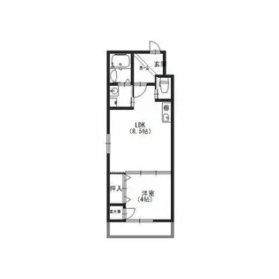 ジョイフル矢田【2階】の間取り