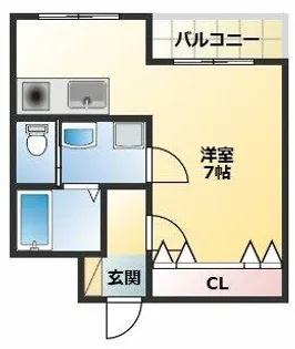 ウェルバート瓜破【305号室】の間取り