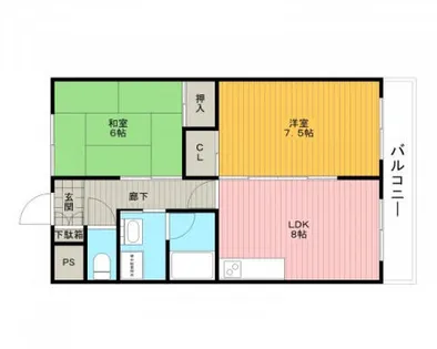 桜代マンション【201号室】の間取り