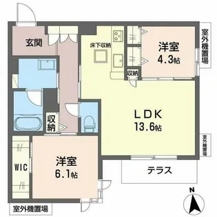 セレンディピティアトレ【2階】の間取り