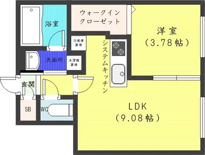 ラピスブラオ発寒【3階】の間取り