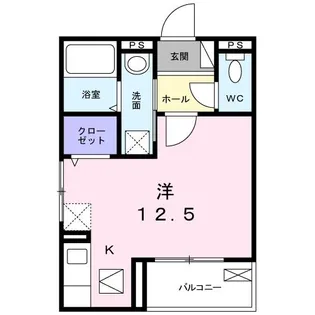 アマポーラ清江【1階】の間取り