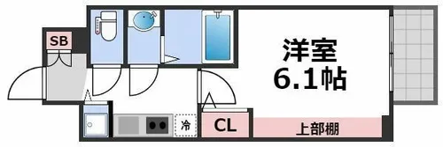 W-STYLE大阪城南【6階】の間取り