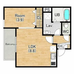 ジーメゾン山科ジュミエ【2階】の間取り