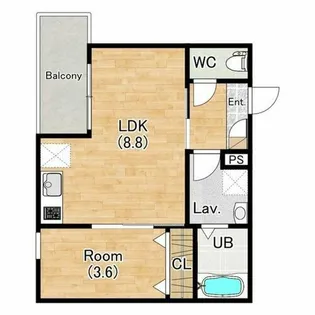 ジーメゾン山科ジュミエ【3階】の間取り