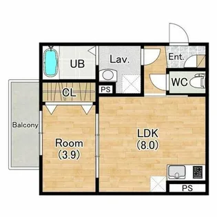 ジーメゾン山科ジュミエ【1階】の間取り