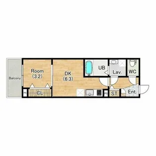 ジーメゾン小栗栖クレフィエ【1階】の間取り