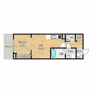 ジーメゾン小栗栖クレフィエ【2階】の間取り