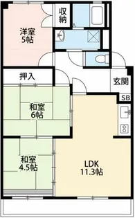 ワンスリーマンション【201号室】の間取り