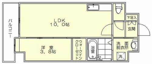 ルッシェ竹下駅前【8階】の間取り