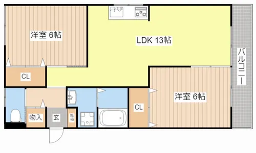 ピッコロマスダ【201号室】の間取り