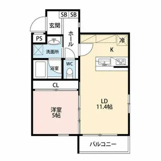 EsTRUTHKYOTOⅡ【1階】の間取り