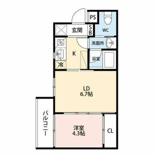 EsTRUTHKYOTOⅡ【2階】の間取り