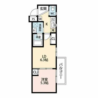 EsTRUTHKYOTOⅡ【3階】の間取り