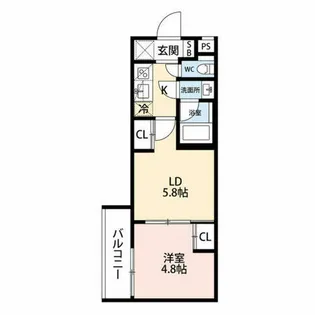 EsTRUTHKYOTOⅡ【4階】の間取り