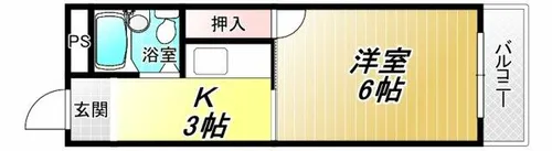菱屋西ロイヤルハイツ【2階】の間取り