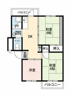 公社賃貸SMALIO 晴美台B【13-205号室】の間取り