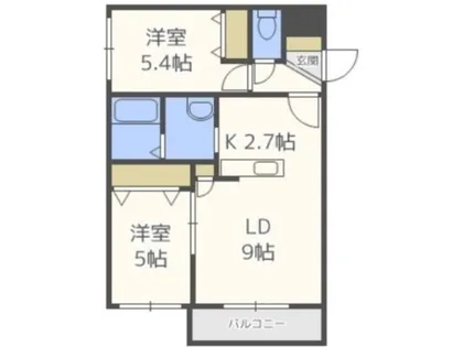 La Causa N22(ラコーザN22)【4階】の間取り