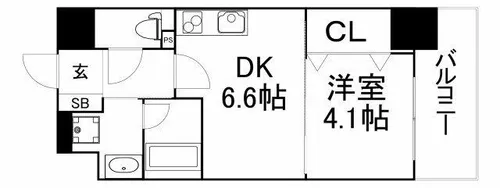 アザレア梅田【10階】の間取り