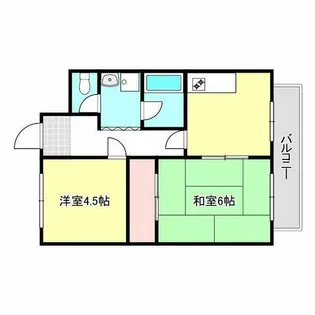 スカイハイム大喜【2階】の間取り