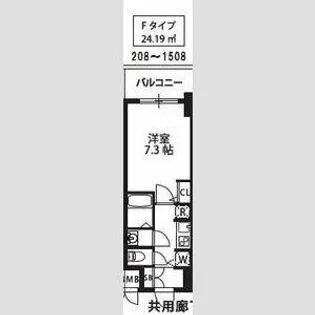 S-RESIDENCE新大阪駅前【15階】の間取り