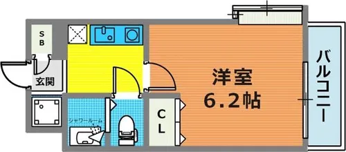 メインステージ深江ステーションフロント【9階】の間取り