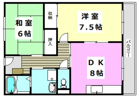 抱マンション【2階】の間取り