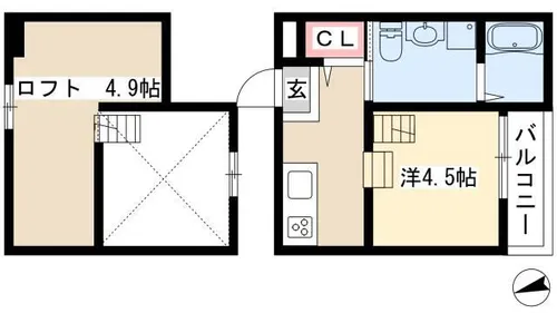 Tom’s tenement 3【2階】の間取り